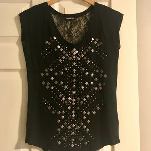 Express black lace blouse
